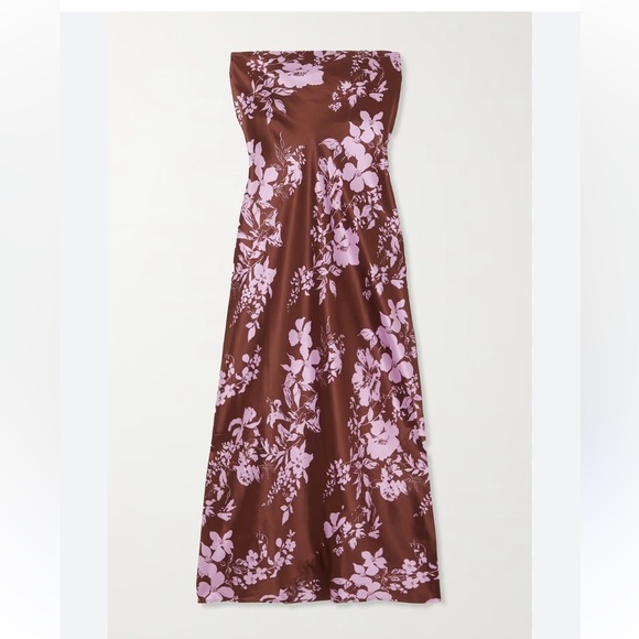 Reformation Joanne Strapeless silk midi dress - Picture 4 of 10